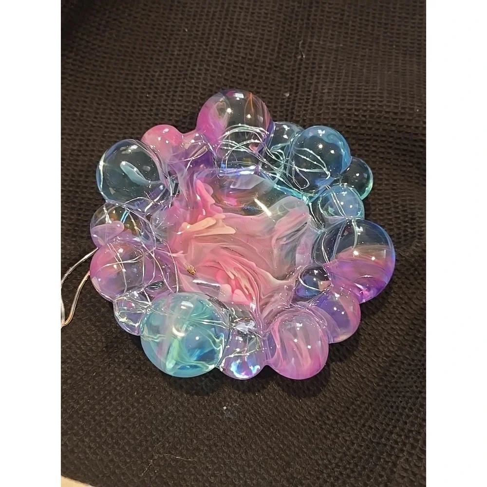 Handmade Resin‎ Bubble Bowl Decoration Keys Gift Wrapped Candy Light Up 656